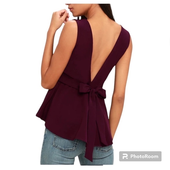 Lulus Simply Joyous Blush Sleeveless Peplum Top Size M - Picture 4 of 16